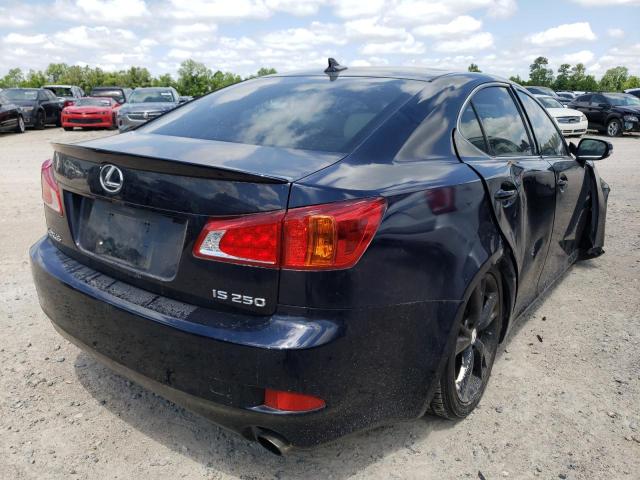 JTHBK262695093127 - 2009 LEXUS IS BLUE photo 4