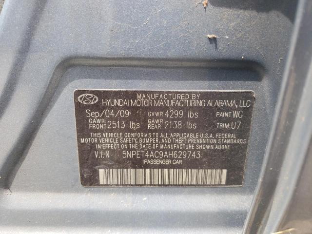 5NPET4AC9AH629743 - 2010 HYUNDAI SONATA GLS  photo 10