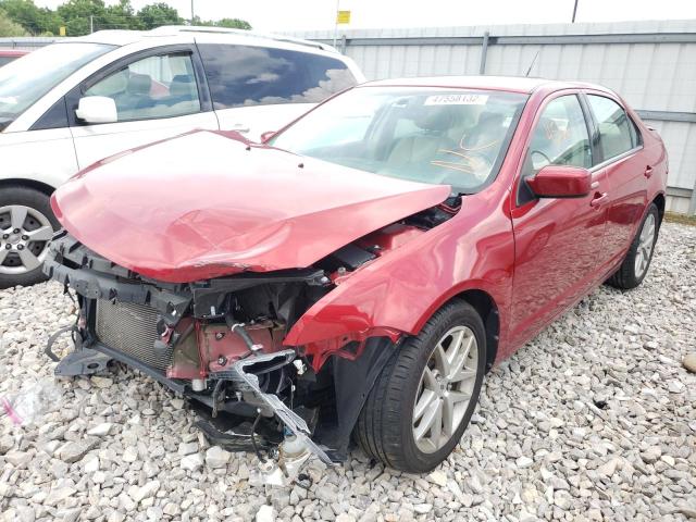3FAHP0JA0AR337183 - 2010 FORD FUSION SEL RED photo 2