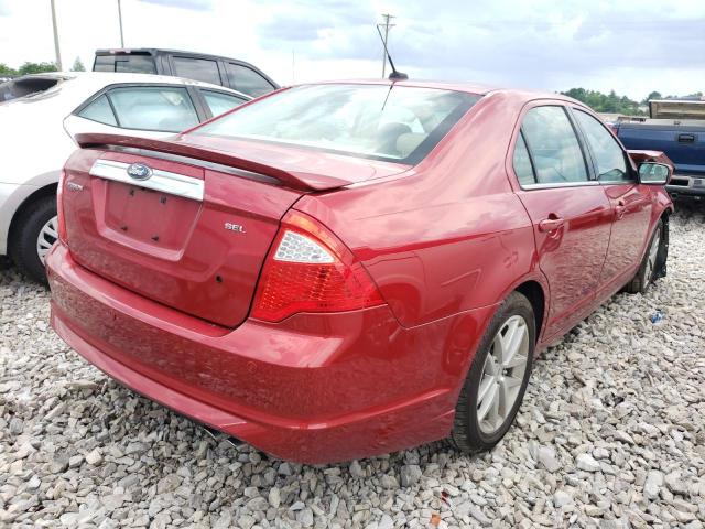 3FAHP0JA0AR337183 - 2010 FORD FUSION SEL RED photo 4