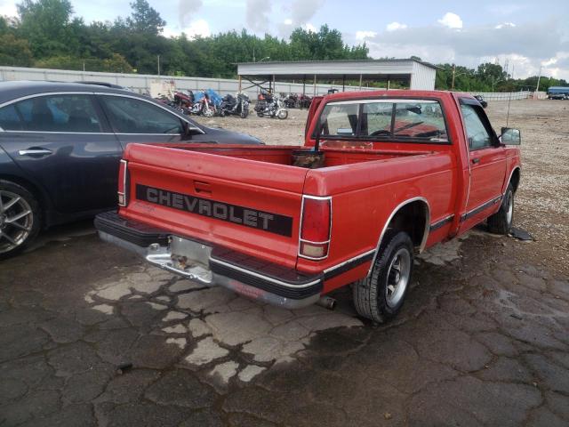 1GCCS14RXM8198499 - 1991 CHEVROLET S TRUCK S1 RED photo 4