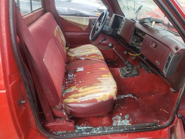 1GCCS14RXM8198499 - 1991 CHEVROLET S TRUCK S1 RED photo 5