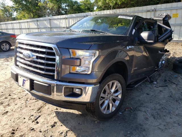 1FTEW1CP5GFA97156 - 2016 FORD F150 SUPER GRAY photo 2