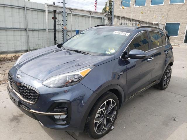 KNDPRCA6XL7754267 - 2020 KIA SPORTAGE S BLUE photo 2