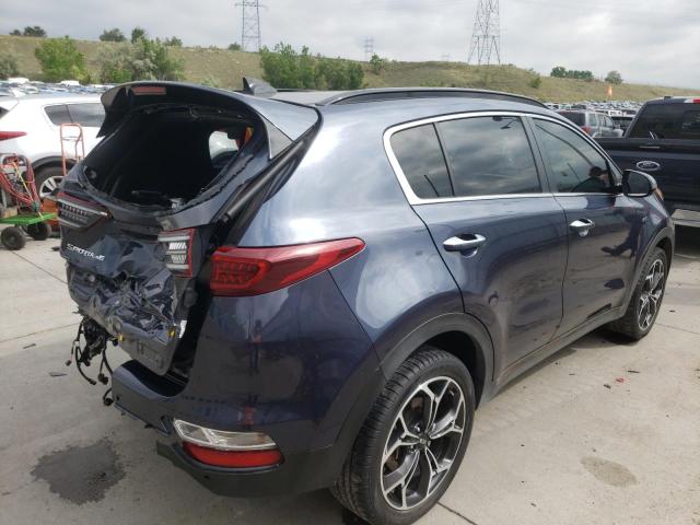 KNDPRCA6XL7754267 - 2020 KIA SPORTAGE S BLUE photo 4