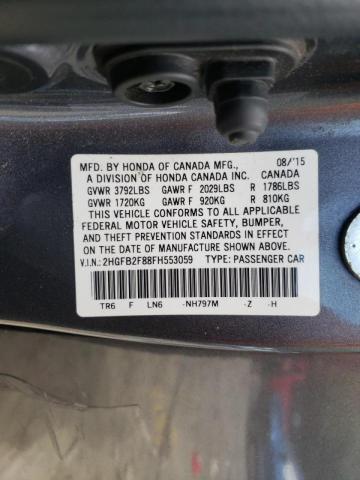 2HGFB2F88FH553059 - 2015 HONDA CIVIC EX  photo 10