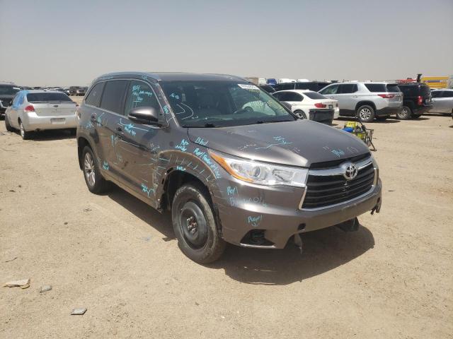 5TDKKRFH8FS096230 - 2015 TOYOTA HIGHLANDER GRAY photo 1