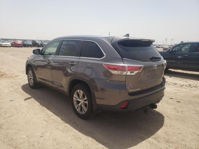 5TDKKRFH8FS096230 - 2015 TOYOTA HIGHLANDER GRAY photo 3