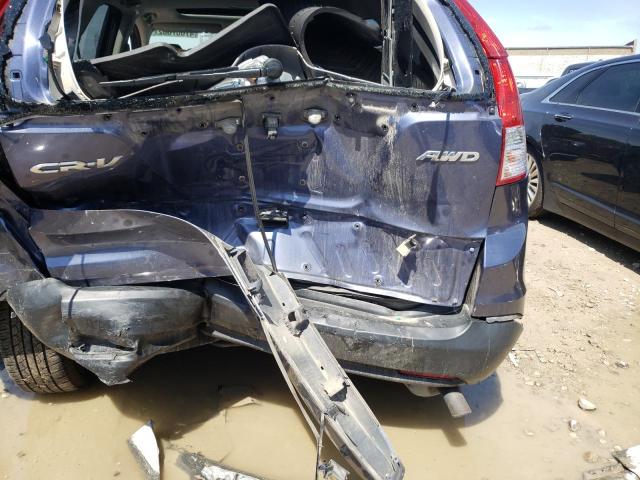 2HKRM4H75EH669962 - 2014 HONDA CR-V EXL BLUE photo 9