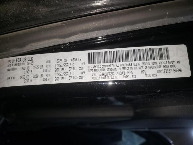 1C4AJWAG3GL140343 - 2016 JEEP WRANGLER S BLACK photo 10