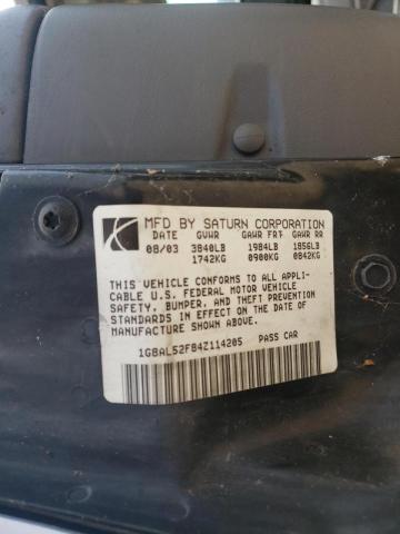 1G8AL52F84Z114205 - 2004 SATURN ION LEVEL SILVER photo 10