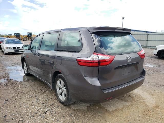 5TDZZ3DC1JS952653 - 2018 TOYOTA SIENNA L GRAY photo 3