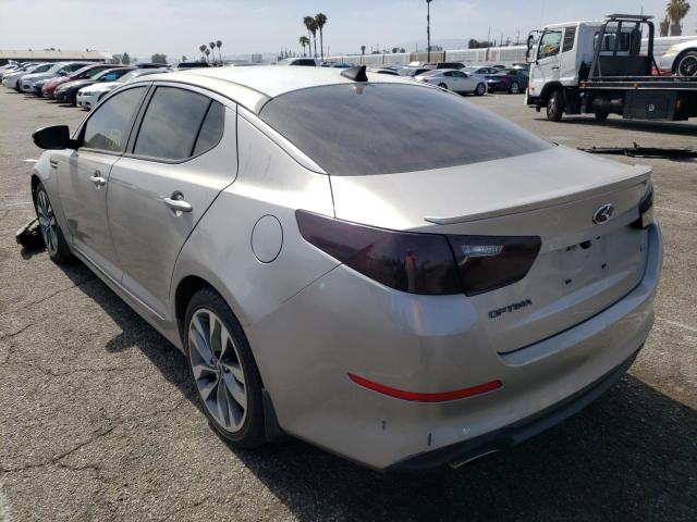 KNAGM4A76F5551970 - 2015 KIA OPTIMA GRAY photo 3