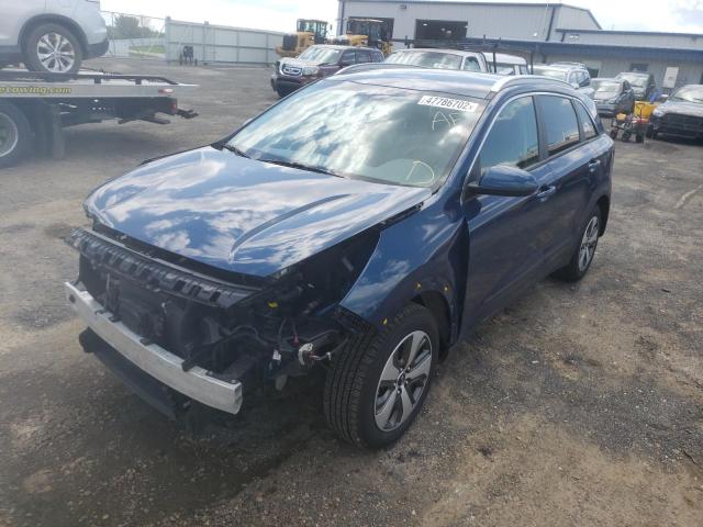 KNDCB3LC7K5322171 - 2019 KIA NIRO FE BLUE photo 2