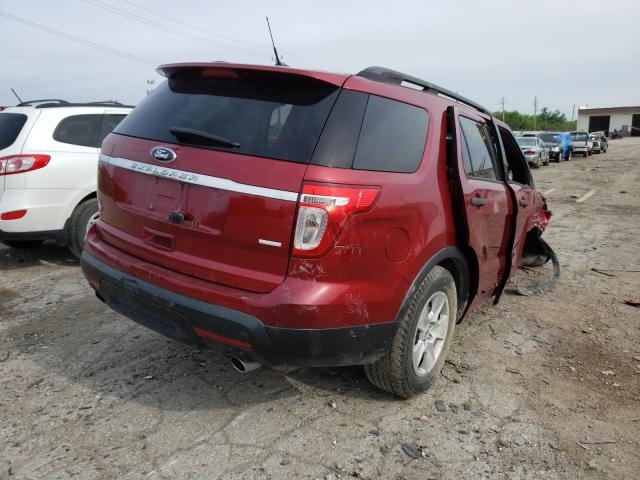 1FM5K8B85DGB05191 - 2013 FORD EXPLORER RED photo 4