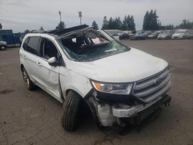 2FMTK4J98FBC00364 - 2015 FORD EDGE SEL WHITE photo 1