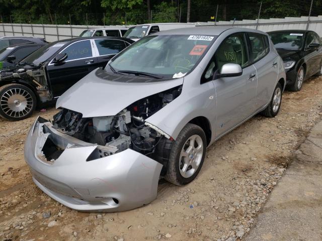 JN1AZ0CP3BT005698 - 2011 NISSAN LEAF SV SILVER photo 2