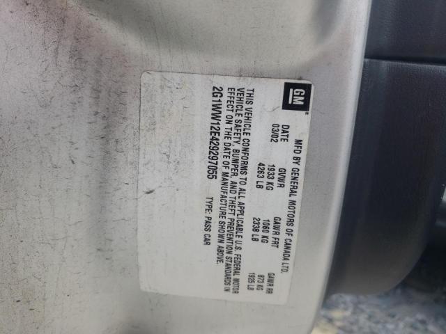 2G1WW12E429297055 - 2002 CHEVROLET MONTE CARL 银色 照片 10