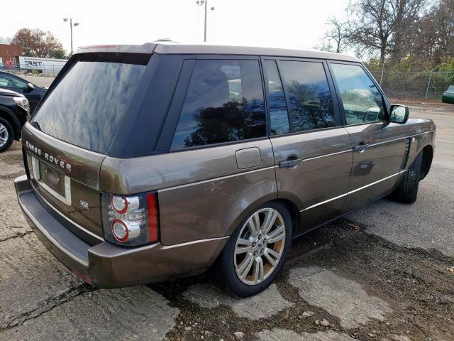 SALMF1D46BA334199 - 2011 LAND ROVER RANGE ROVE BROWN photo 4