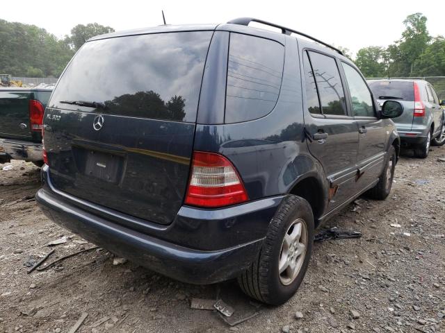 4JGAB54E01A222062 - 2001 MERCEDES-BENZ M-CLASS BLUE photo 4