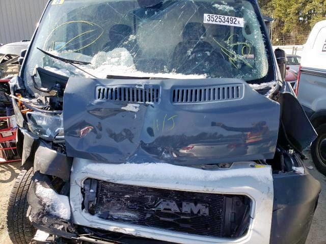 3C6TRVDG2KE519088 - 2019 RAM PROMASTER GRAY photo 7