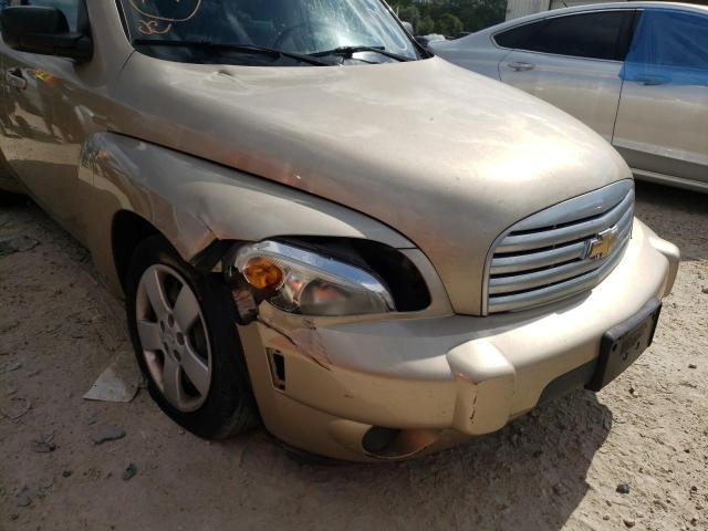 3GNDA13D38S644381 - 2008 CHEVROLET HHR LS GOLD photo 9