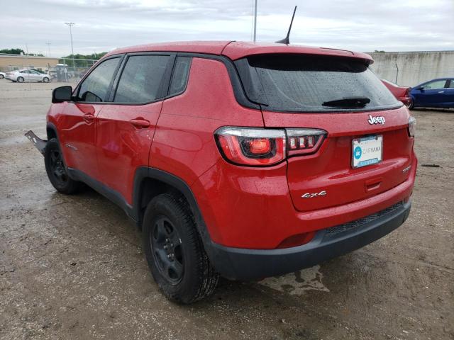 3C4NJDAB0JT284163 - 2018 JEEP COMPASS SP RED photo 3