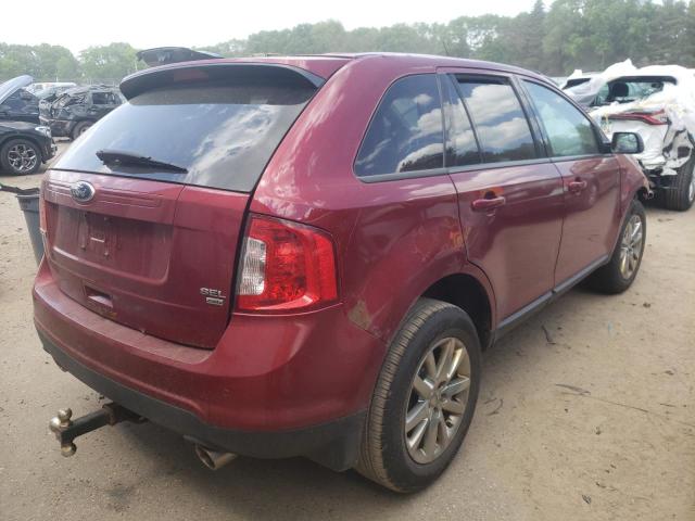 2FMDK4JC7DBA64192 - 2013 FORD EDGE SEL RED photo 4