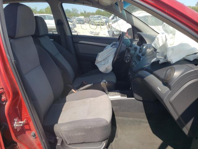KL1TD66E99B629370 - 2009 CHEVROLET AVEO LS 红色 照片 5