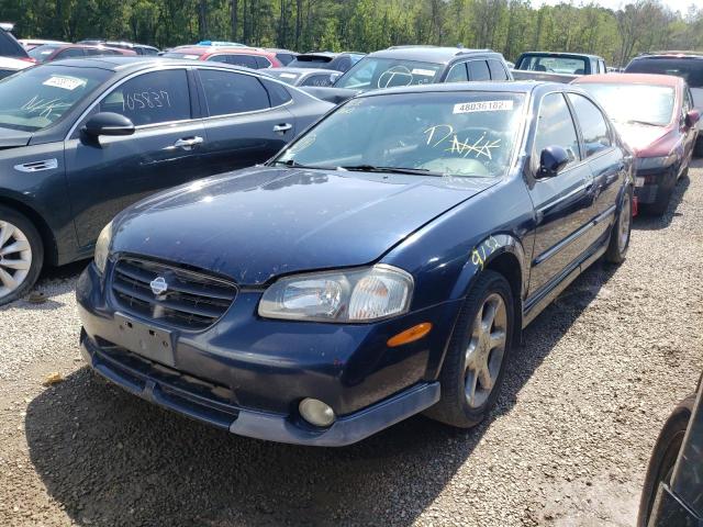 JN1CA31A01T103389 - 2001 NISSAN MAXIMA GXE BLUE photo 2