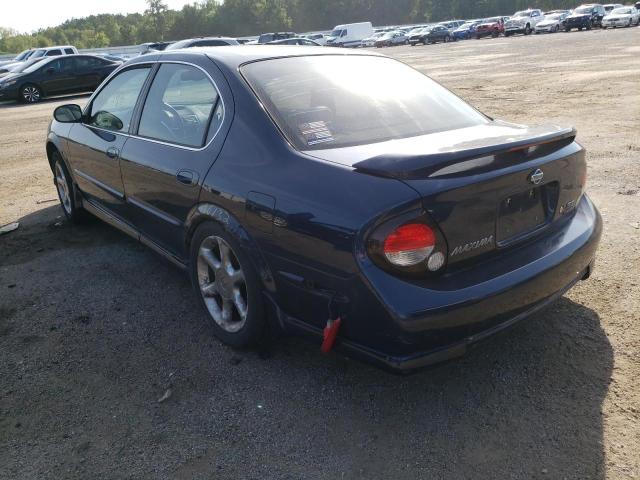 JN1CA31A01T103389 - 2001 NISSAN MAXIMA GXE BLUE photo 3