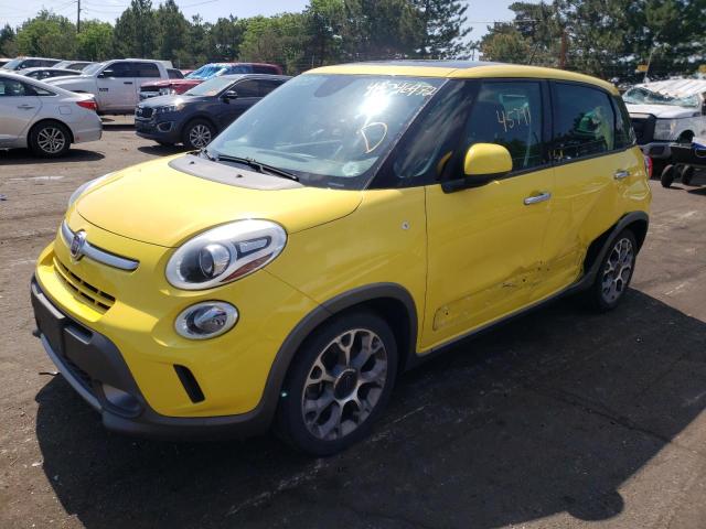 ZFBCFADH4EZ007167 - 2014 FIAT 500L TREKK YELLOW photo 2