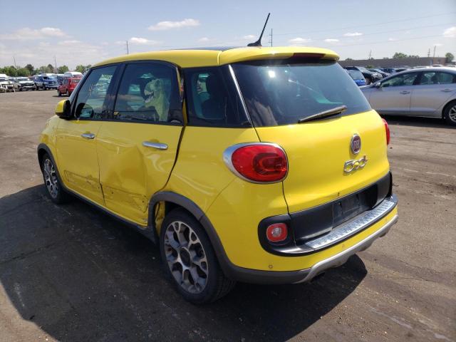 ZFBCFADH4EZ007167 - 2014 FIAT 500L TREKK YELLOW photo 3