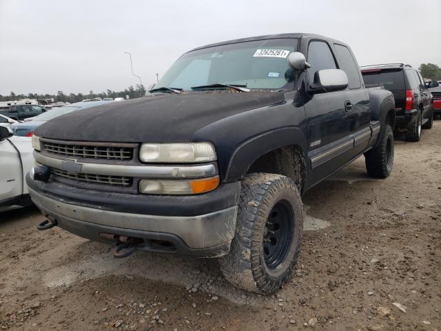 2GCEK19T0Y1121534 - 2000 CHEVROLET SILVERADO BLACK photo 2