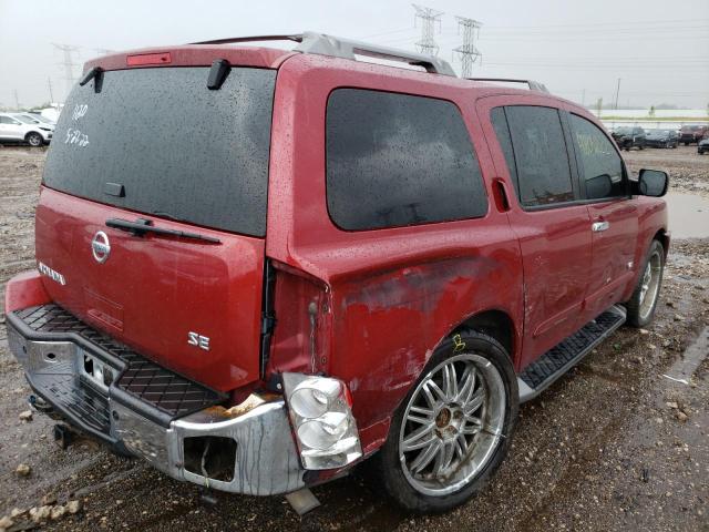 5N1AA08A65N700870 - 2005 NISSAN ARMADA SE RED photo 4