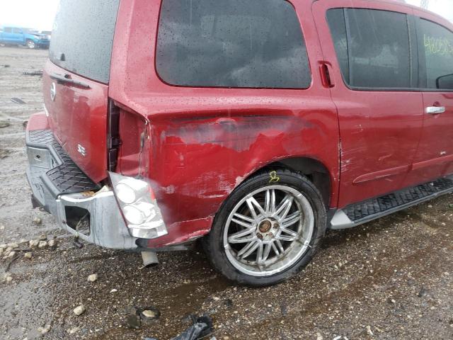 5N1AA08A65N700870 - 2005 NISSAN ARMADA SE RED photo 9