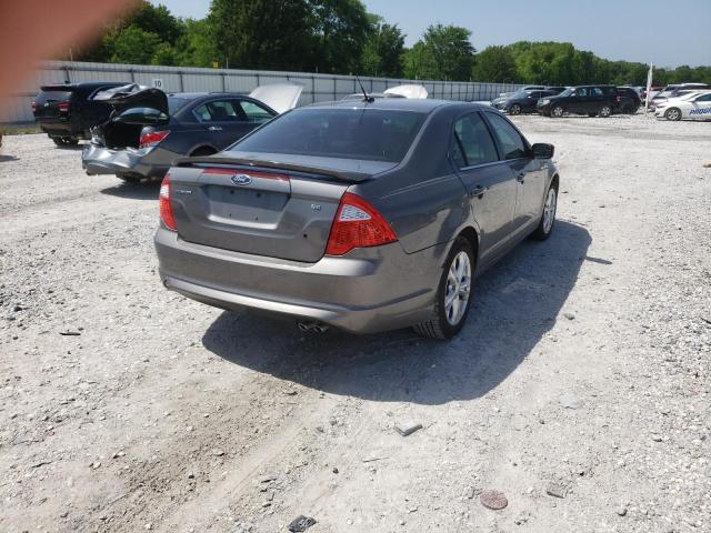 3FAHP0HAXCR436084 - 2012 FORD FUSION SE GRAY photo 4