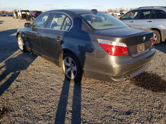 WBANE73537CM49623 - 2007 BMW 5 SERIES GRAY photo 3