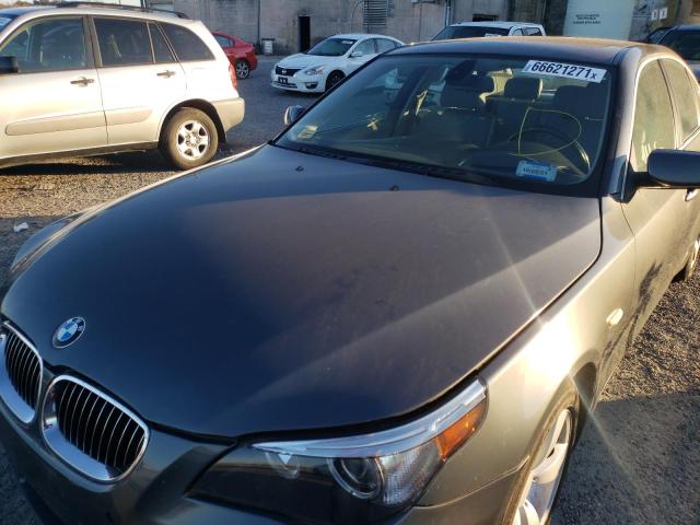WBANE73537CM49623 - 2007 BMW 5 SERIES GRAY photo 9