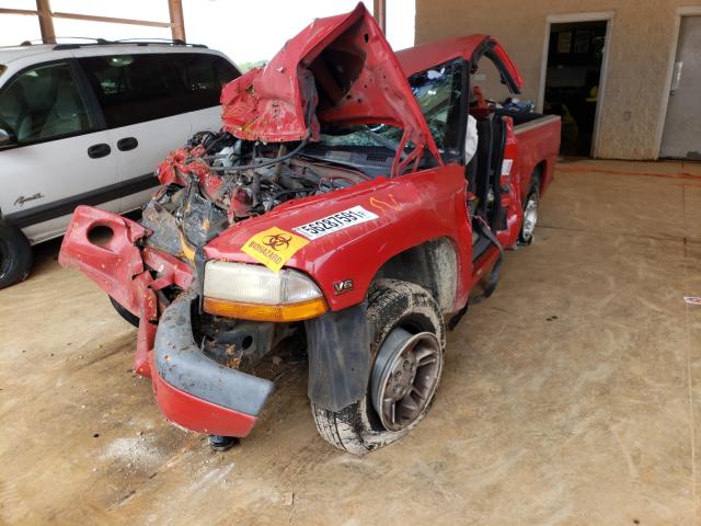 1B7FL26X6VS262263 - 1997 DODGE DAKOTA RED photo 2