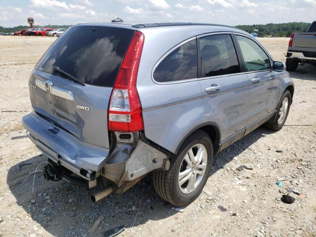 5J6RE4H75BL037638 - 2011 HONDA CR-V EXL BLUE photo 4