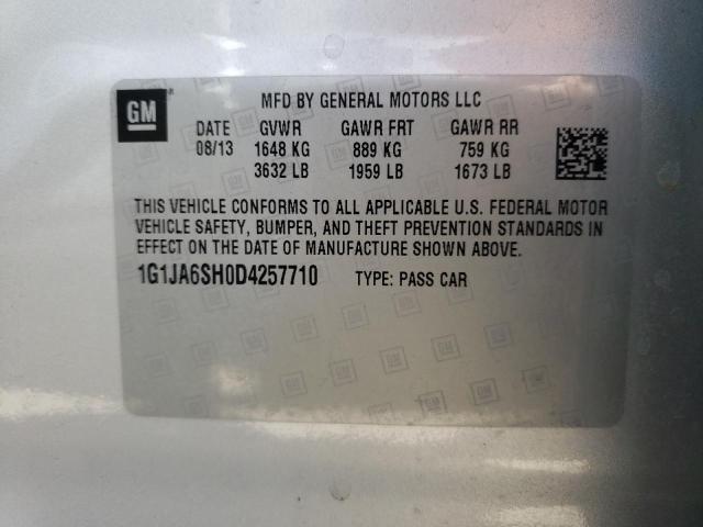 1G1JA6SH0D4257710 - 2013 CHEVROLET SONIC LS  photo 10