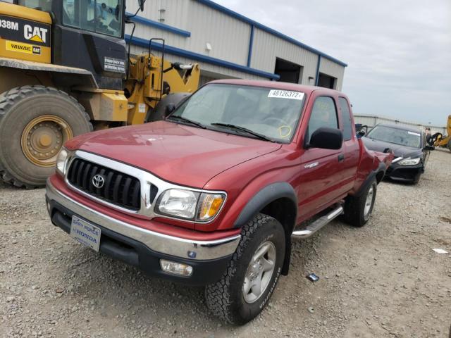 5TESM92N23Z236762 - 2003 TOYOTA TACOMA XTR RED photo 2