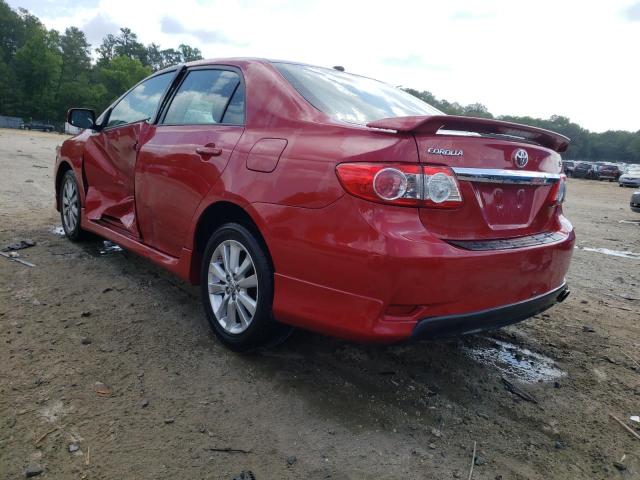 2T1BU4EE6BC664689 - 2011 TOYOTA CORROLLA RED photo 3