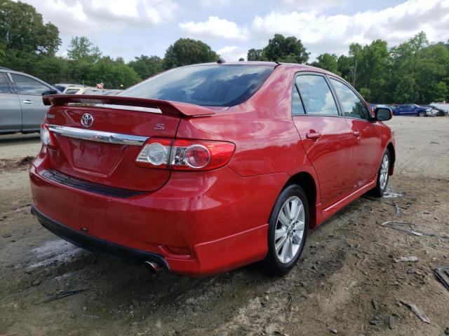 2T1BU4EE6BC664689 - 2011 TOYOTA CORROLLA RED photo 4