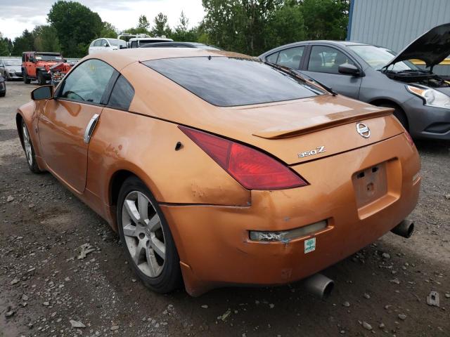 JN1AZ34E03T016707 - 2003 NISSAN 350Z COUPE ORANGE photo 3