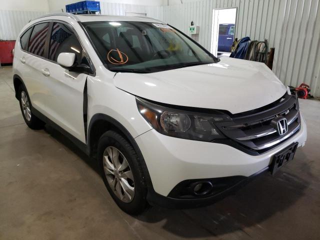 5J6RM3H7XDL049591 - 2013 HONDA CR-V EXL WHITE photo 1