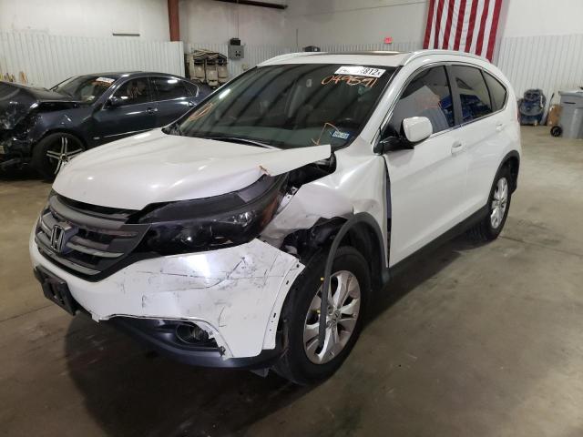 5J6RM3H7XDL049591 - 2013 HONDA CR-V EXL WHITE photo 2