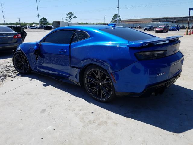 1G1FK1R65H0211488 - 2017 CHEVROLET CAMARO ZL1 BLUE photo 3