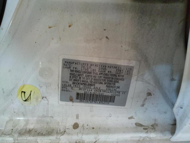 3N1CN7AP9EL826572 - 2014 NISSAN VERSA S WHITE photo 10